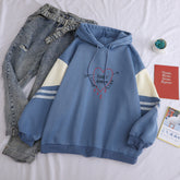 Cute Girls Print Fleece Casual Hoodie